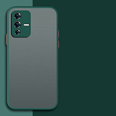 Silicone Transparent Frame Case Cover P01 for Vivo V23 Pro 5G Midnight Green