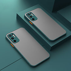 Silicone Transparent Frame Case Cover P01 for Xiaomi POCO M3 Pro 5G Green