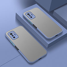Silicone Transparent Frame Case Cover P01 for Xiaomi Poco X3 GT 5G Lavender Gray