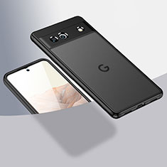 Silicone Transparent Frame Case Cover W01L for Google Pixel 7a 5G Black