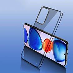 Silicone Transparent Frame Case Cover W01L for Xiaomi Redmi Note 11 5G Black