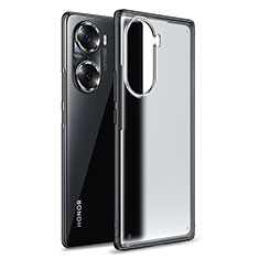 Silicone Transparent Frame Case Cover WL1 for Huawei Honor 60 Pro 5G Black