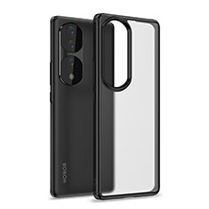 Silicone Transparent Frame Case Cover WL1 for Huawei Honor 70 Pro+ Plus 5G Black