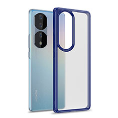 Silicone Transparent Frame Case Cover WL1 for Huawei Honor 70 Pro+ Plus 5G Blue