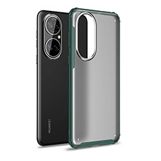 Silicone Transparent Frame Case Cover WL1 for Huawei P50 Green