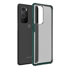 Silicone Transparent Frame Case Cover WL1 for OnePlus 9 Pro 5G Green