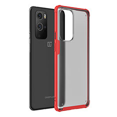 Silicone Transparent Frame Case Cover WL1 for OnePlus 9 Pro 5G Red