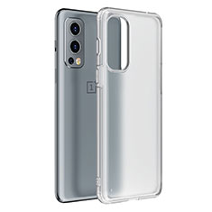 Silicone Transparent Frame Case Cover WL1 for OnePlus Nord 2 5G Clear