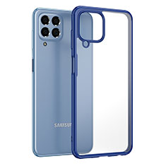 Silicone Transparent Frame Case Cover WL1 for Samsung Galaxy M33 5G Blue