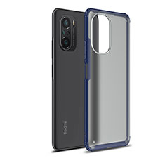 Silicone Transparent Frame Case Cover WL1 for Xiaomi Poco F3 5G Blue