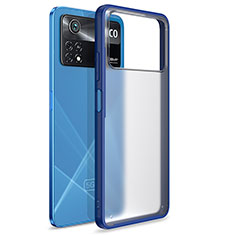 Silicone Transparent Frame Case Cover WL1 for Xiaomi Poco X4 Pro 5G Blue