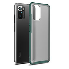 Silicone Transparent Frame Case Cover WL1 for Xiaomi Redmi Note 10 4G Green