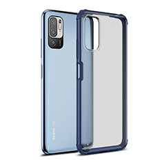 Silicone Transparent Frame Case Cover WL1 for Xiaomi Redmi Note 10 5G Blue