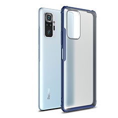 Silicone Transparent Frame Case Cover WL1 for Xiaomi Redmi Note 10 Pro Max Blue