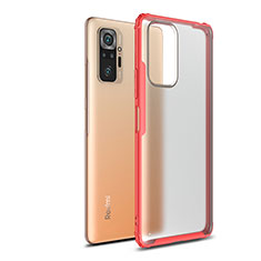 Silicone Transparent Frame Case Cover WL1 for Xiaomi Redmi Note 10 Pro Max Red