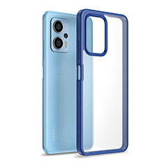 Silicone Transparent Frame Case Cover WL1 for Xiaomi Redmi Note 11T Pro+ Plus 5G Blue