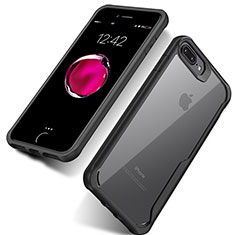 Silicone Transparent Frame Case for Apple iPhone 7 Plus Black