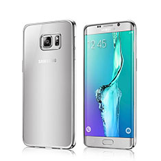 Silicone Transparent Frame Case for Samsung Galaxy S6 Edge SM-G925 Silver