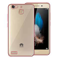 Silicone Transparent Matte Finish Frame Case for Huawei Enjoy 5S Rose Gold