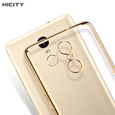 Silicone Transparent Matte Finish Frame Case for Xiaomi Redmi Note 3 Gold