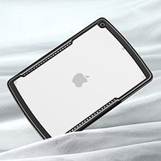 Silicone Transparent Mirror Frame Case Cover for Apple iPad 10.2 (2019) Black
