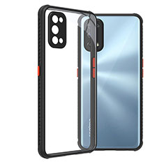 Silicone Transparent Mirror Frame Case Cover for Realme 7 Pro Black