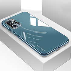 Silicone Transparent Mirror Frame Case Cover for Xiaomi Mi 11X Pro 5G Blue