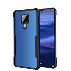 Silicone Transparent Mirror Frame Case Cover H01 for Huawei Mate 20 X 5G Black