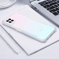 Silicone Transparent Mirror Frame Case Cover H01 for Huawei Nova 6 SE Clear