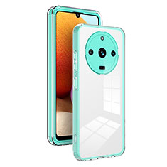 Silicone Transparent Mirror Frame Case Cover H01P for Realme 11 Pro 5G Green