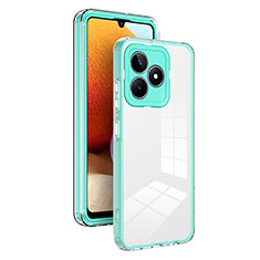 Silicone Transparent Mirror Frame Case Cover H01P for Realme C51 Green