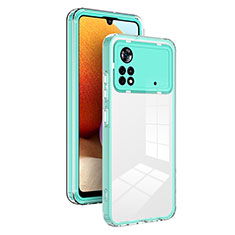 Silicone Transparent Mirror Frame Case Cover H01P for Xiaomi Poco X4 Pro 5G Green