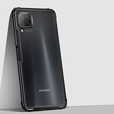 Silicone Transparent Mirror Frame Case Cover H02 for Huawei Nova 6 SE Black