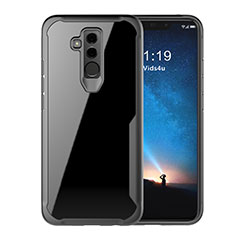 Silicone Transparent Mirror Frame Case Cover M01 for Huawei Mate 20 Lite Black