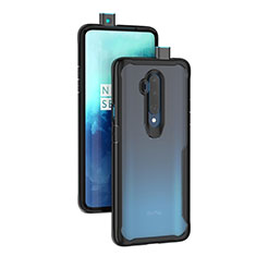 Silicone Transparent Mirror Frame Case Cover M01 for OnePlus 7T Pro 5G Black