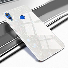 Silicone Transparent Mirror Frame Case Cover M03 for Huawei Honor V10 Lite White