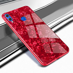 Silicone Transparent Mirror Frame Case Cover M03 for Huawei Honor View 10 Lite Red