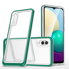 Silicone Transparent Mirror Frame Case Cover MQ1 for Samsung Galaxy A02 Green