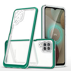Silicone Transparent Mirror Frame Case Cover MQ1 for Samsung Galaxy A12 Nacho Green