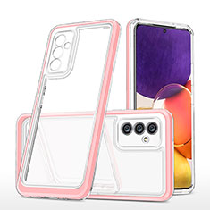 Silicone Transparent Mirror Frame Case Cover MQ1 for Samsung Galaxy A24 4G Rose Gold