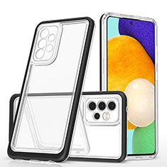 Silicone Transparent Mirror Frame Case Cover MQ1 for Samsung Galaxy A52 5G Black