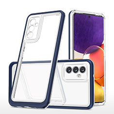 Silicone Transparent Mirror Frame Case Cover MQ1 for Samsung Galaxy A82 5G Blue