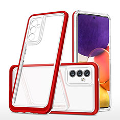 Silicone Transparent Mirror Frame Case Cover MQ1 for Samsung Galaxy A82 5G Red