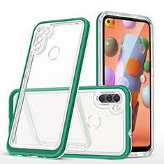 Silicone Transparent Mirror Frame Case Cover MQ1 for Samsung Galaxy M11 Green