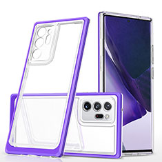 Silicone Transparent Mirror Frame Case Cover MQ1 for Samsung Galaxy Note 20 Ultra 5G Purple