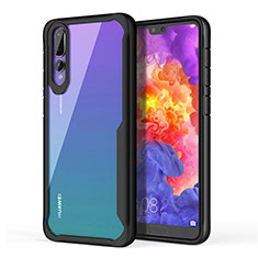 Silicone Transparent Mirror Frame Case Cover Z01 for Huawei P20 Pro Black
