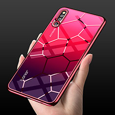 Silicone Transparent Mirror M03 Frame Case Cover for Huawei Honor Magic 2 Red