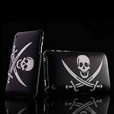 Skull Plastic Hard Rigid Case Cover for Apple iPhone 3G 3GS Black