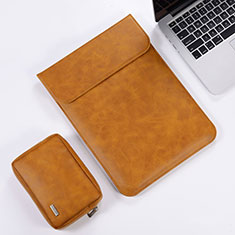 Sleeve Velvet Bag Leather Case Pocket for Apple MacBook Air 13 inch Orange