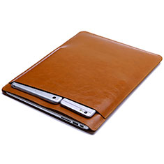 Sleeve Velvet Bag Leather Case Pocket for Huawei Honor MagicBook 15 Orange